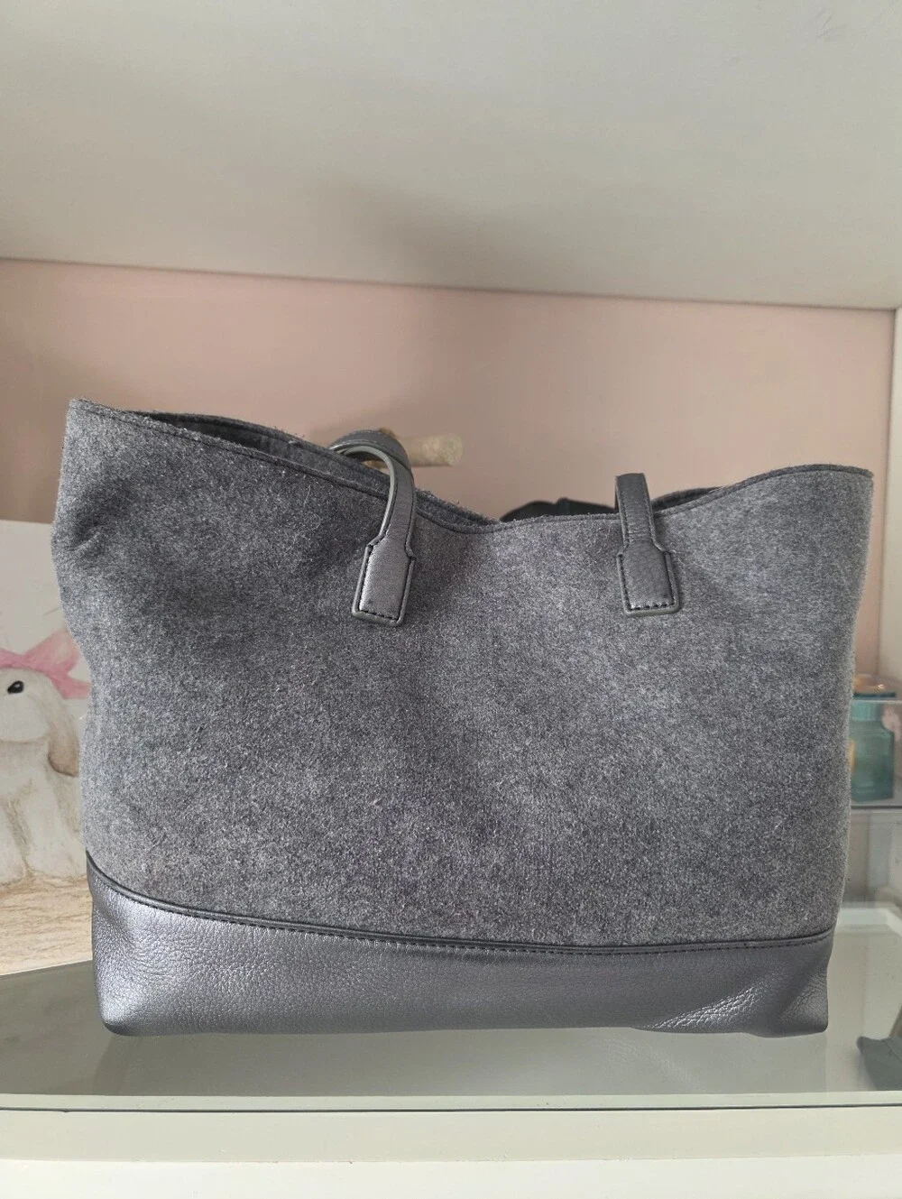 Tory Burch Emma Wool/Leather Tote